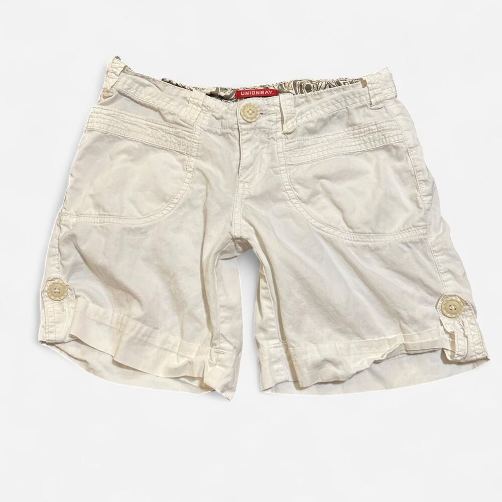 Union-bay Women's White and Cream Shorts